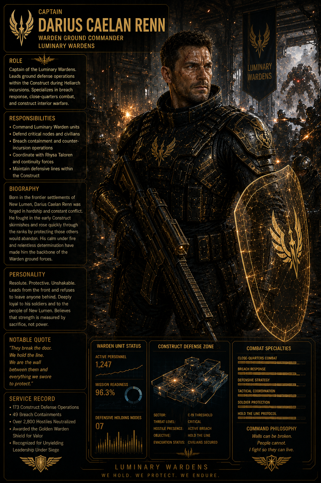 Captain Darius Caelan Renn character artwork